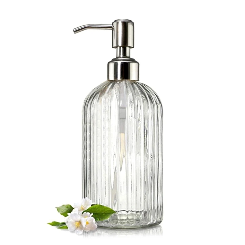 Skincare Viral - Soap Dispenser Bathroom Clear Glass Empty